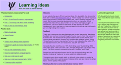 Desktop Screenshot of learningideas.me.uk